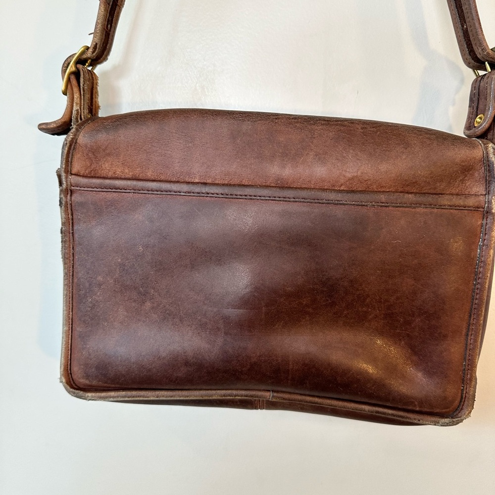 Vintage Coach Legacy Flap Turnlock Adjustable Crossbody Brown Leather Bag - Picture 8 of 16
